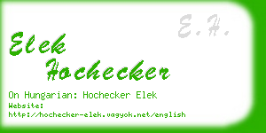 elek hochecker business card